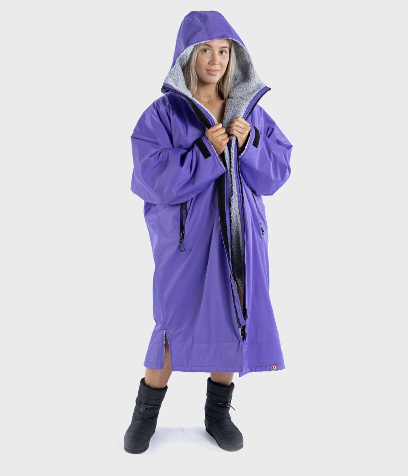 dryrobe® Advance Long Sleeve Purple Grey MySpa Direct